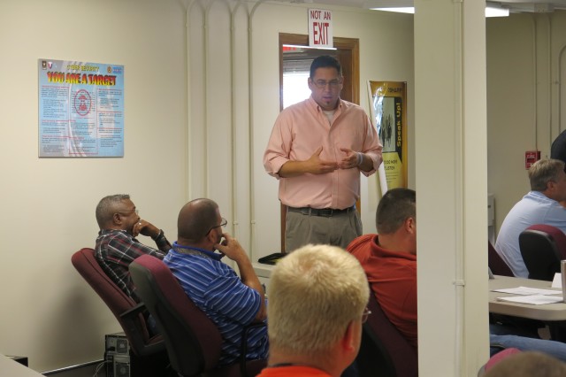 Letterkenny Munitions Center supervisors and leaders take part in Lean and 6S training given by Tobyhanna Army Depot Process Improvement Specialists at Letterkenny Munitions Center.