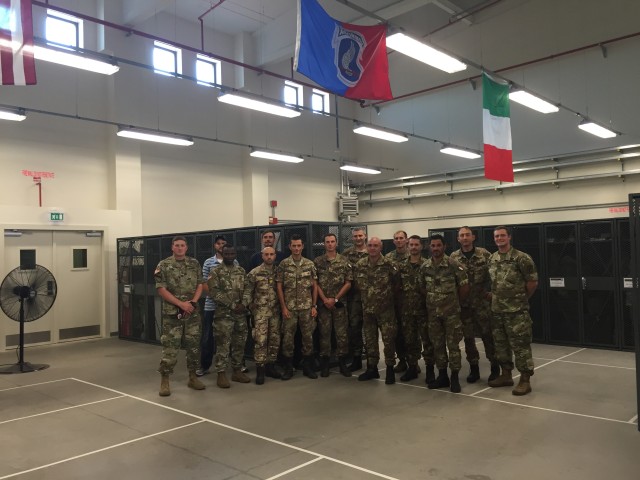 Sky Soldiers, 509th Signal Battalion and Italian 7th Signal Regiment Soldiers conduct Interoperability Exchange with Communication Systems