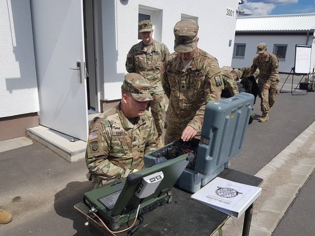 EOD Soldiers have a blast during visit from 21st TSC Command Team