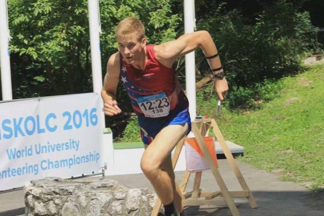 Cadet Grindley participates in World University Orienteering Championship