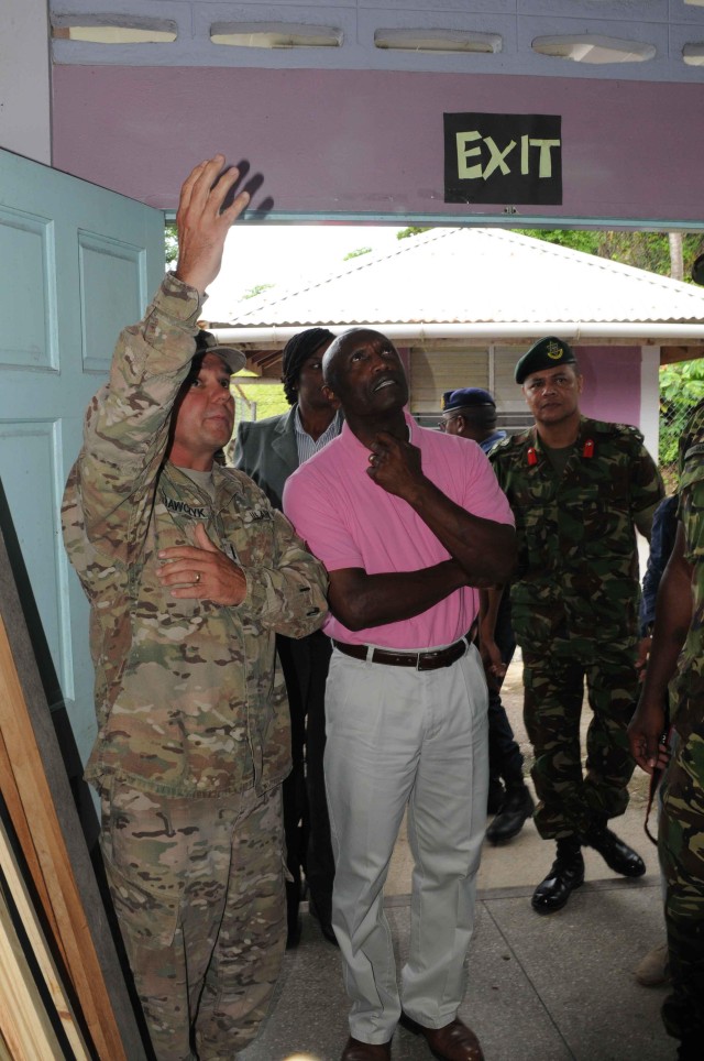Delaware National Guard helps repair a school in Trinidad