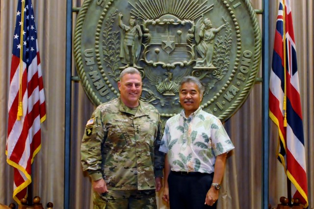 Army Chief meets with Governor during Hawaii tour