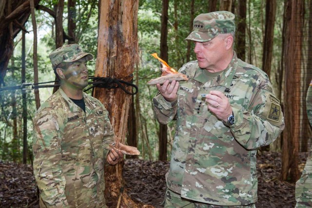 Gen. Mark A. Milley (right), U.S. Army Chief of Staff during his Asia-Pacific tour.