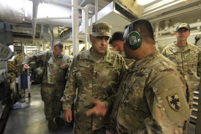 Army Chief of Staff tours Army watercraft; views EOD and Dive capabilities