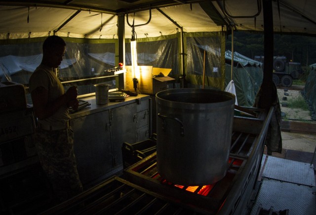 Army cook in Korea