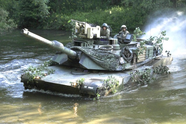 3-69 AR conducts water crossing with Polish troops