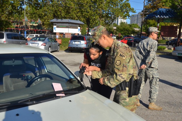 Military police crack down on speeding and illegal parking