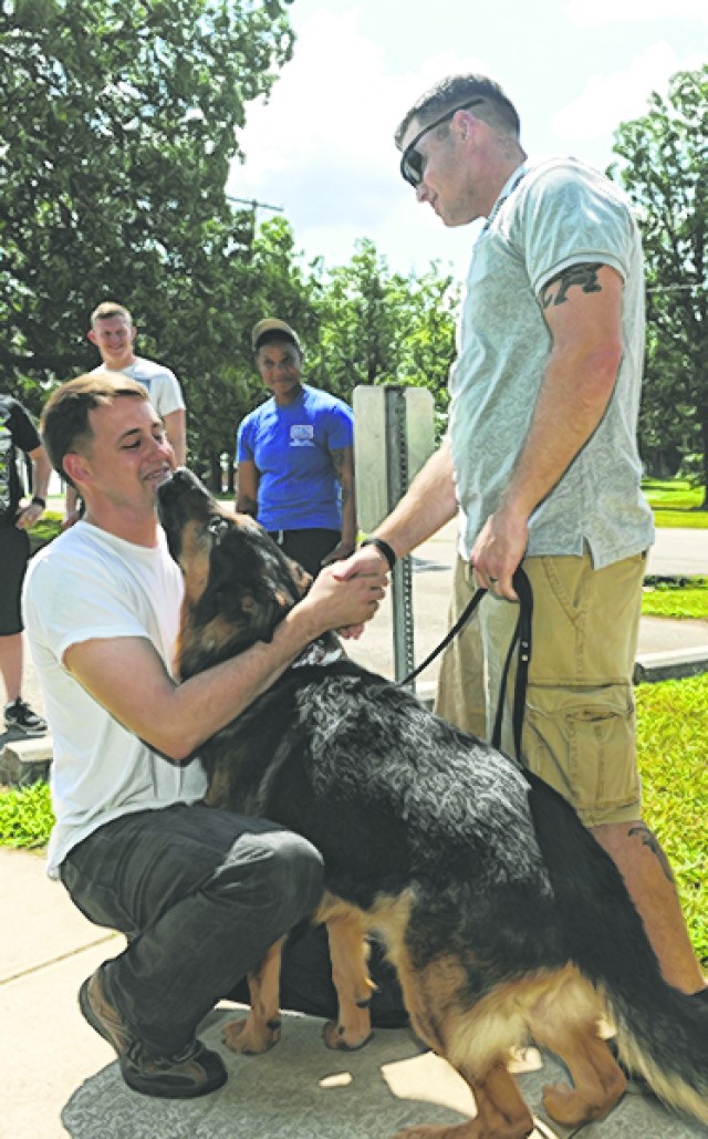 Handler reunites with K-9