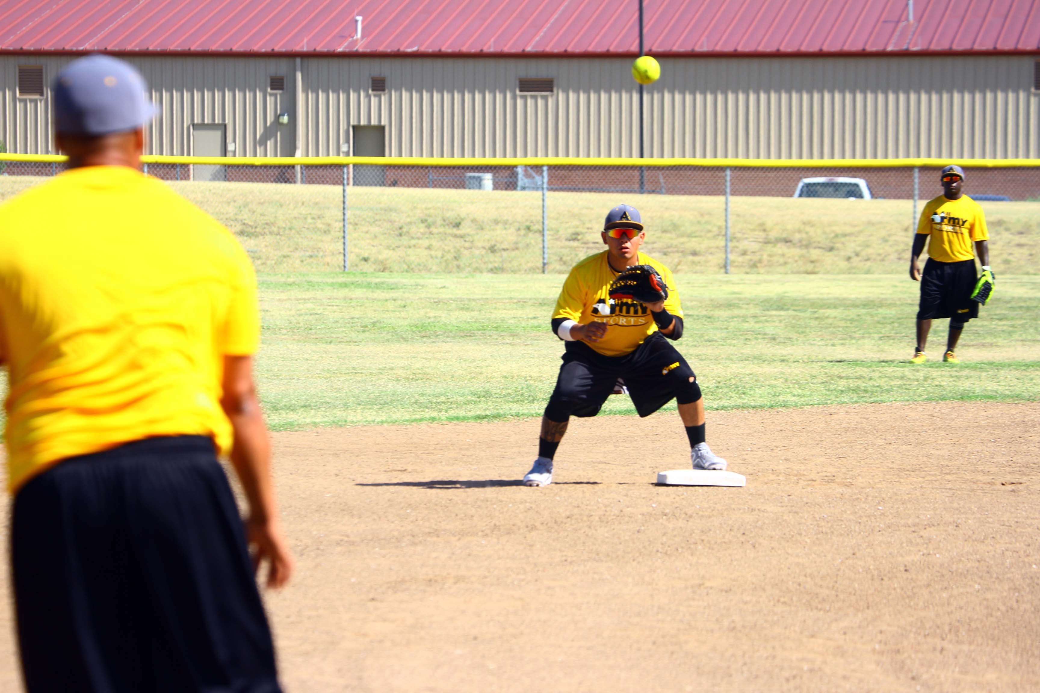 Soldier-athletes tryout for All-Army men's softball team