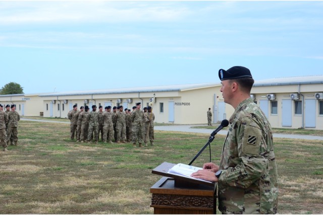 Atlantic Resolve: 3rd Infantry Division unit cases colors in Romania