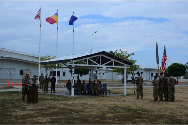 Atlantic Resolve: 3rd Infantry Division unit cases colors in Romania