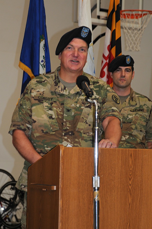 Col. Daniel Convey relinquished command of the U.S. Army Dental Activity at Fort Riley at a change of command ceremony Aug. 30.