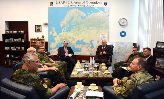 USAREUR Leaders meet with Bavarian Minister of the Interior Herrmann