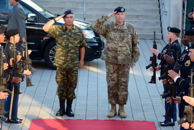 Honor cordon conducted for Chairman of EUMC at US Army Europe