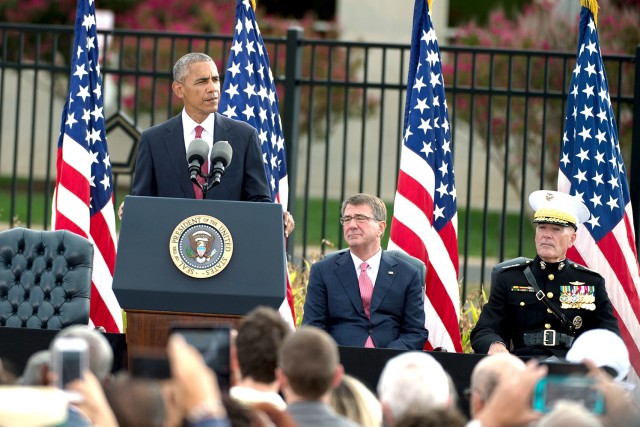 President bama speaks at 9/11 commemoration ceremony