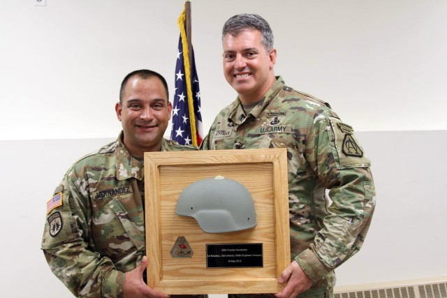 Army returns life-saving helmet to engineering sergeant