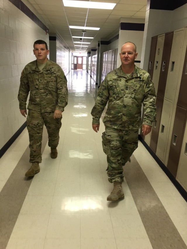 Volunteer Soldier mentor visits impact local schools