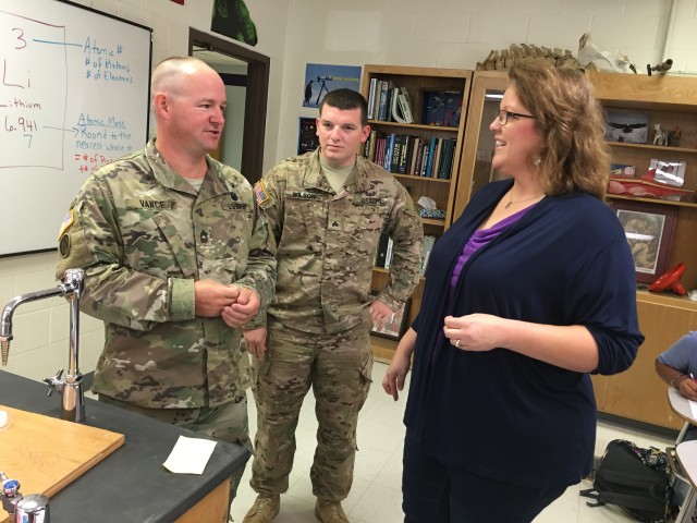 Volunteer Soldier mentor visits impact local schools