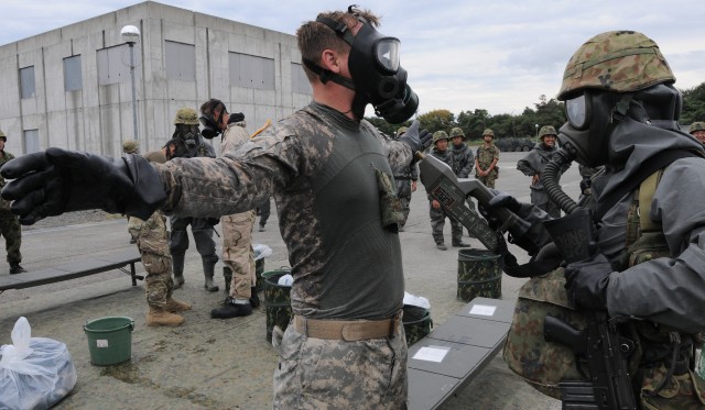 Soldiers learn Japanese decon despite language barriers