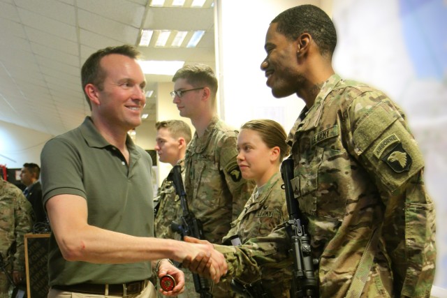 Secretary of the Army visits Soldiers in Iraq