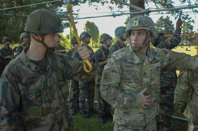 French Paratroopers participate in Sky Soldier airborne training