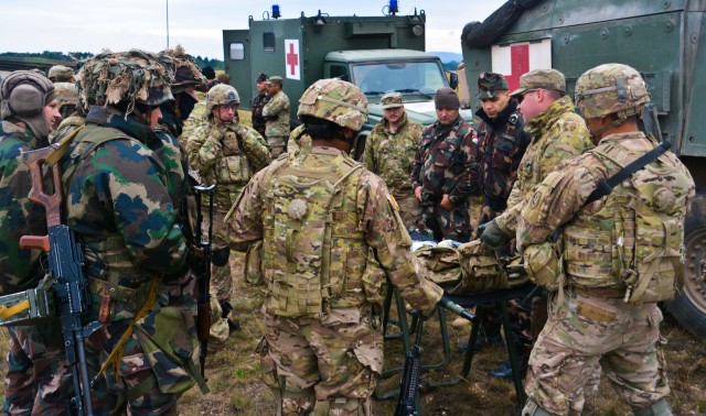 U.S. and Hungarian combat medics cross-train during Brave Warrior 16