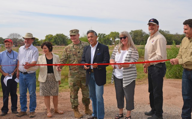USACE Albuquerque District, community celebrate ribbon cutting for Southwest Valley Flood Damage Reduction Project