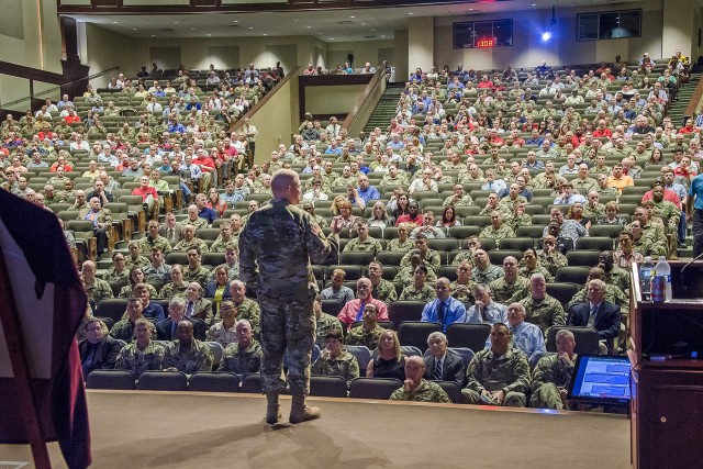 Lt. Gen. Michael Lundy Adresses the U.S. Army Combined Arms Center 1