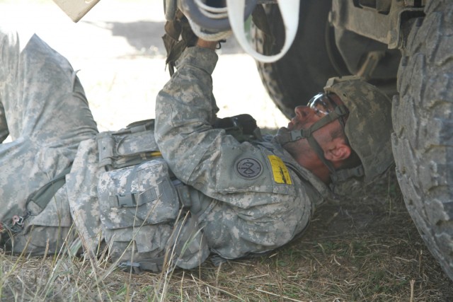 Soldier compete for Expert Field Medical Badge at Fort Drum