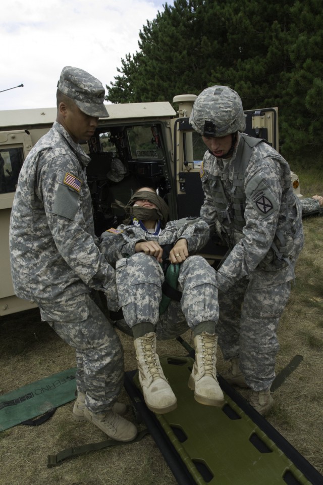 Soldier compete for Expert Field Medical Badge at Fort Drum
