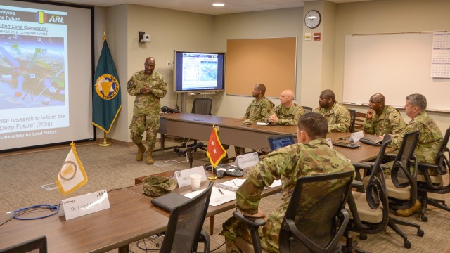 Leader learns about Army research initiatives