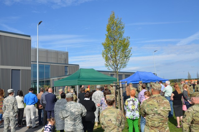 Crowds gather to see the new clinic