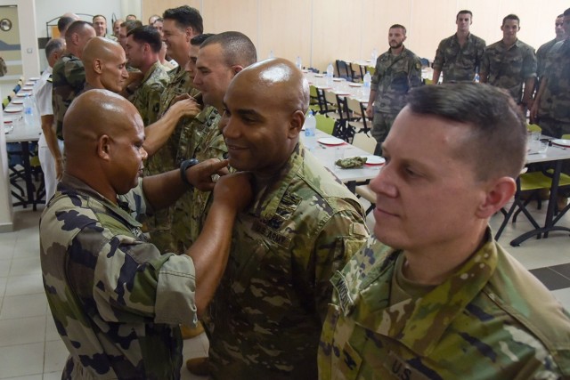 U.S., French and Djiboutian military forces celebrate St. Michel's day