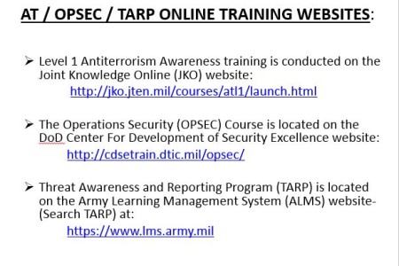 army tarp training online