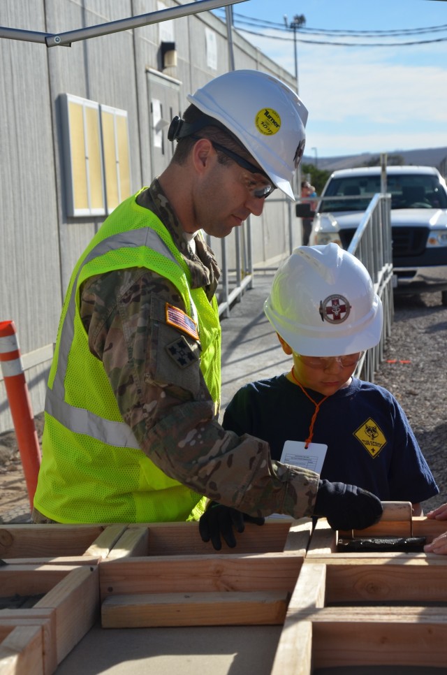 WEBELOS visit new hospital site at Fort Irwin