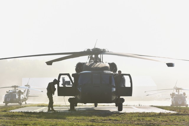 12th CAB and 1AD fly with Belgian and Czech helos at Allied Spirit V