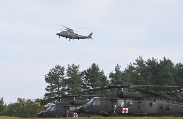 12th CAB and 1AD fly with Belgian and Czech helos at Allied Spirit V