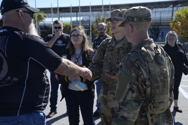 Shaking hands