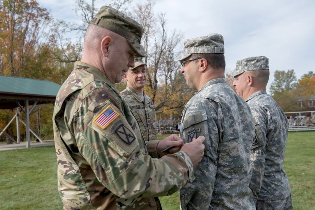 86th Infantry patching ceremony