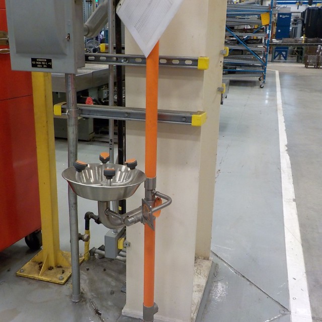Understand chemical hazards for work areas, keep eyewashes clean