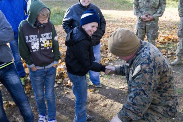 Soldiers and Marines help Latvian orphanage