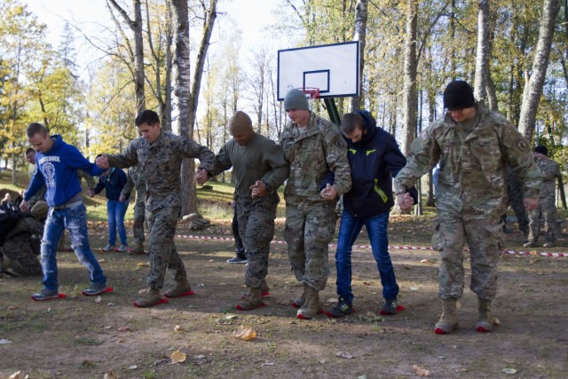 Soldiers and Marines help Latvian orphanage