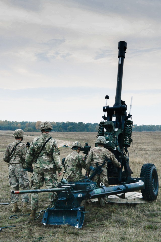 Airborne field artillery live-fire