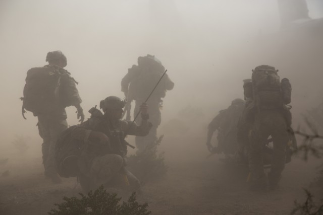 SF Soldiers assault the objective during CSAR mission