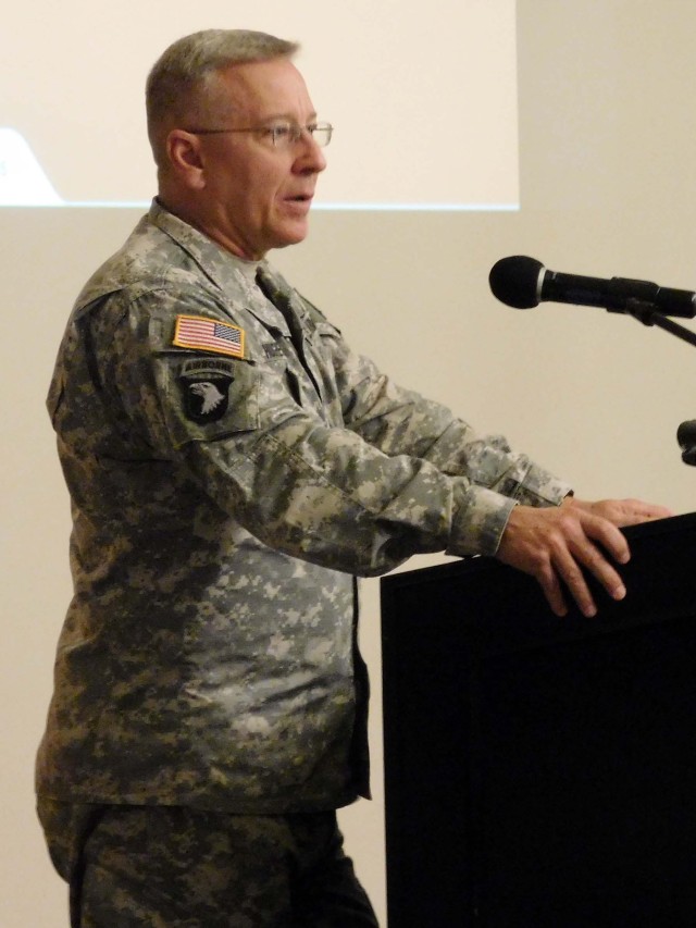 Maj. Gen. Hughes addresses Crown