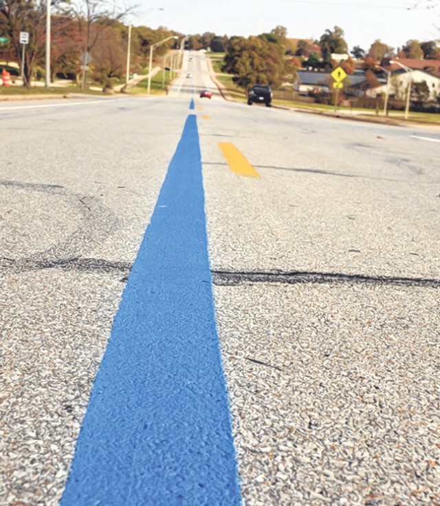 Blue line points way to Fort Leonard Wood graduations