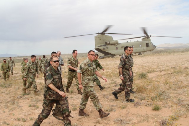 Multinational forces tour AWA 17.1 at Fort Bliss