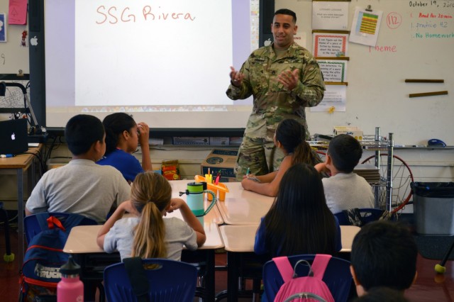 'Mustangs' meet, speak to local elementary school students