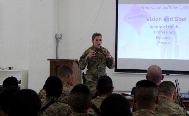 Chaplain conducts Wise Choice Wise Living resilience training at BAF