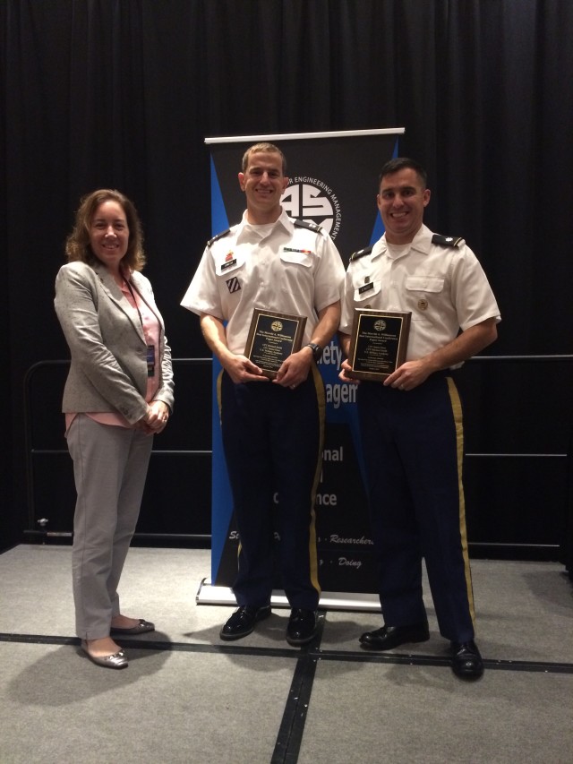 Capt. Michael Smith and Lt. Col. James Enos Receive Award from American Society of Engineering Management